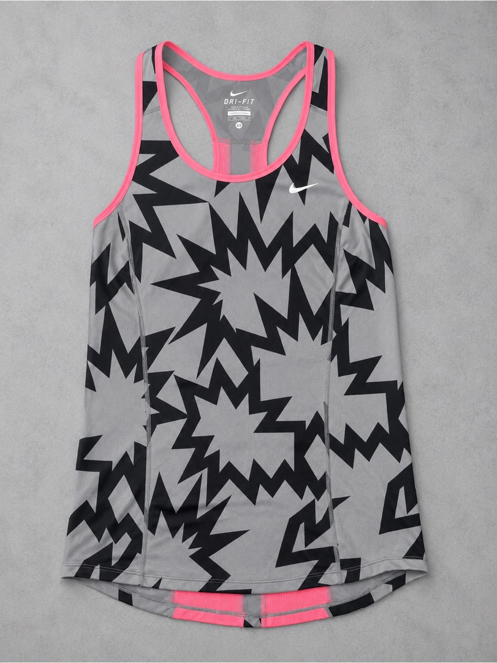Nike Dri-Fit Kapow Lightning Bolt Pattern Racerback Tank Top Size Extra Small